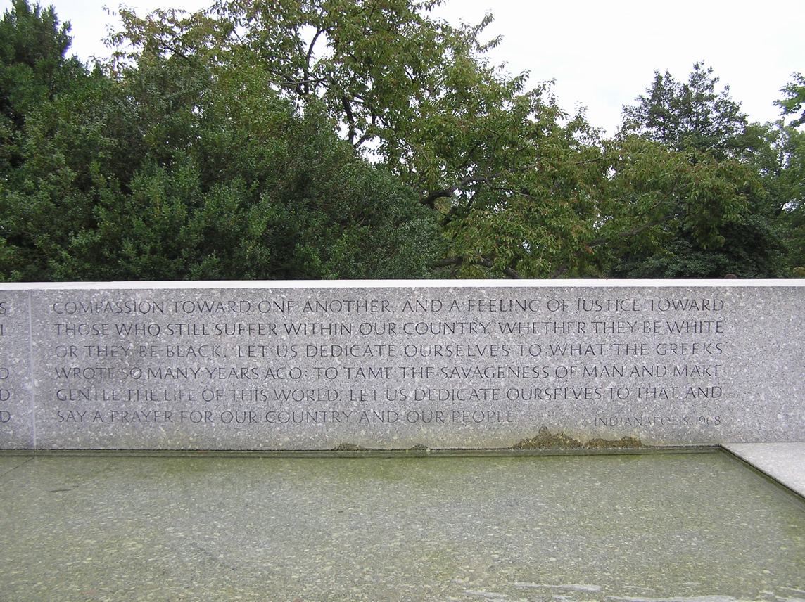 quote from April 4, 1968 RFK speech at RFK memorial, Arlington National Cemetary